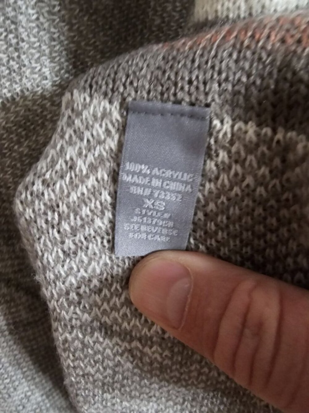 Charlotte Russe Women XS Cardigan Gray Pink Knit Boho Archival Rare Statement - Picture 5 of 8